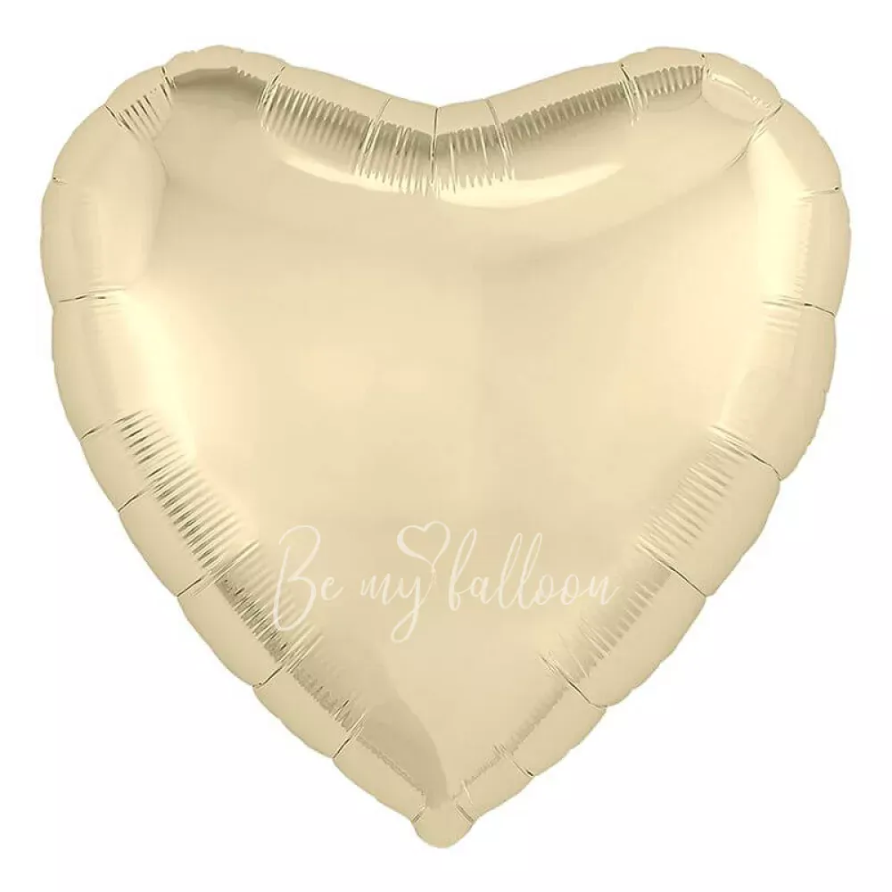 19" Helium foil gloss Champagne Heart balloon