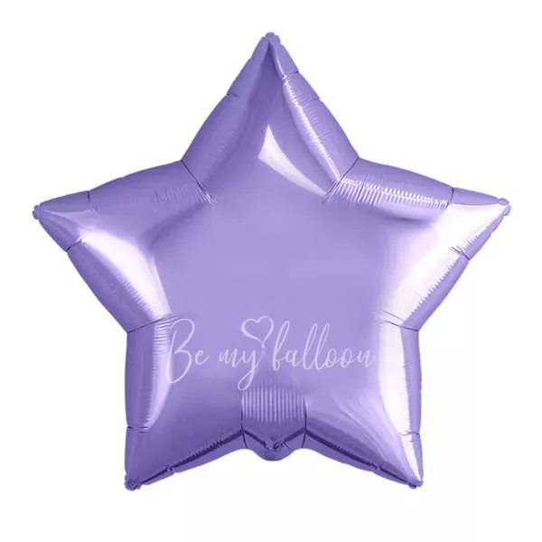 19" Helium foil gloss Lilac Star balloon