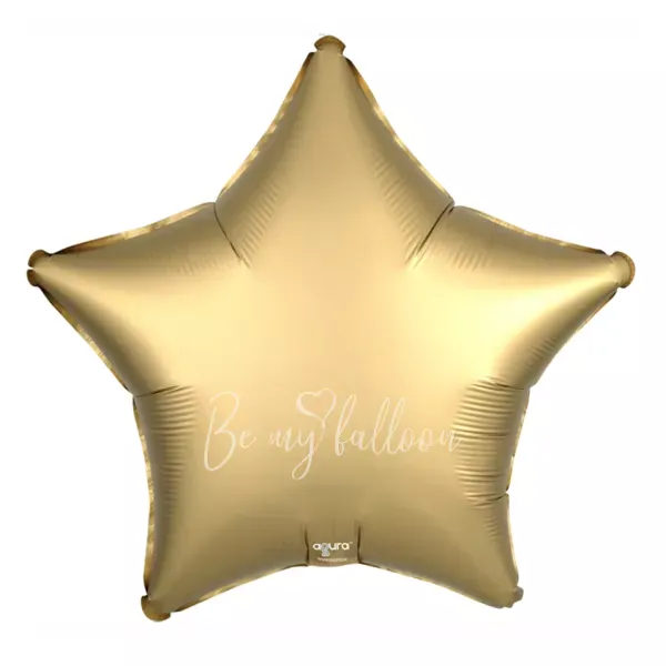 21" Helium foil satin Gold Star balloon