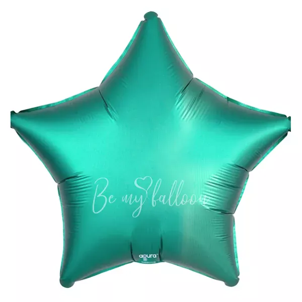 21" Helium foil satin Green Star balloon