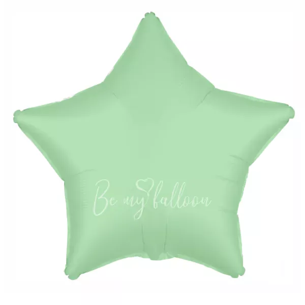 21" Helium foil satin Lime Star balloon