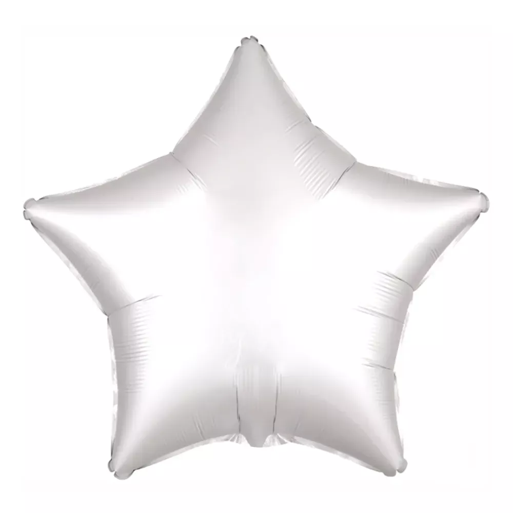 21" Helium foil satin White Star balloon
