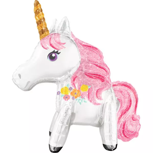 25" Air-filled foil 3D Magical Unicorn balloon