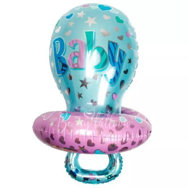 29" بالون هيليوم فويل مصاصة، اللون أزرق فاتح