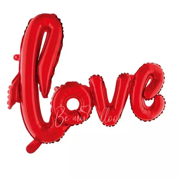 39" Air-filled foil red Phrase Love balloon