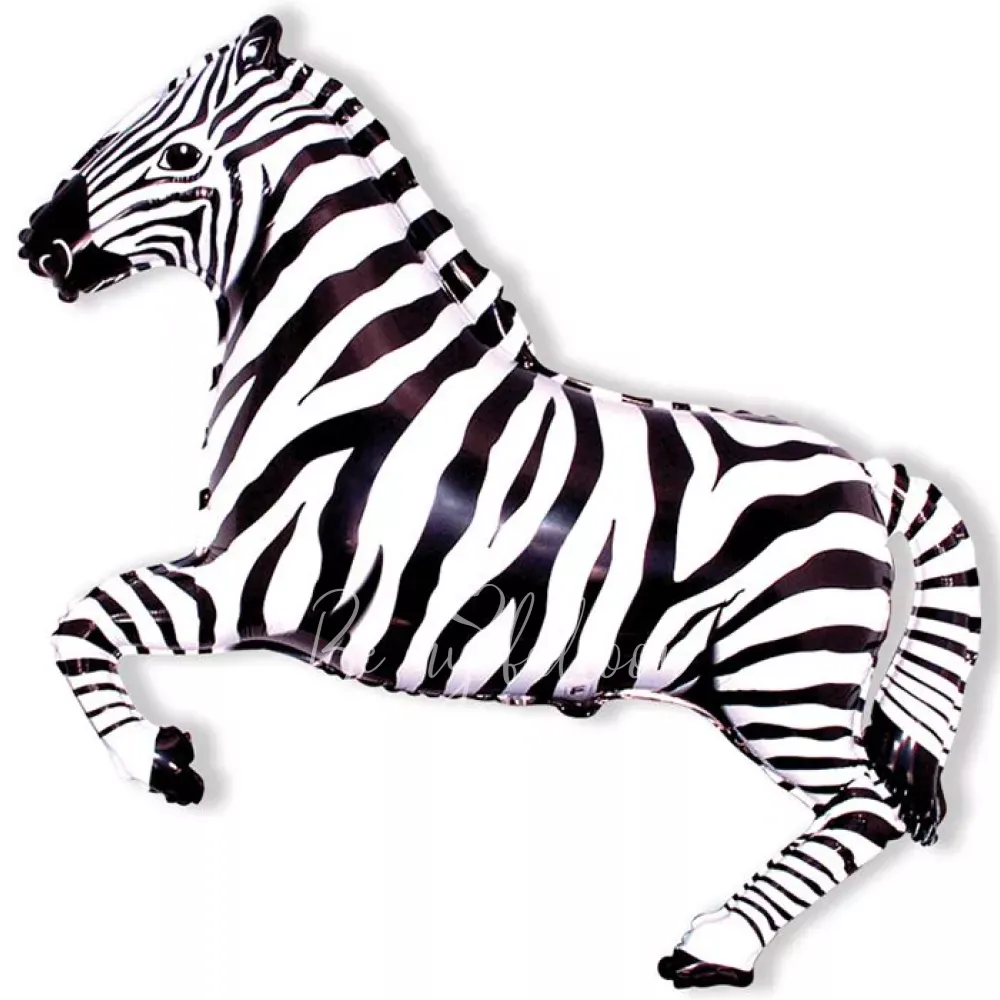 42" Helium foil Zebra balloon