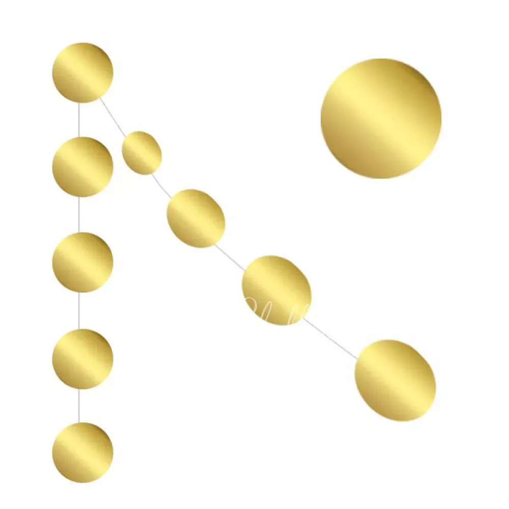 2.5 مترإكليل دوائر ذهبية