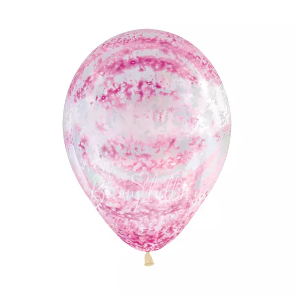 12" Helium latex Pink Graffiti marble balloon