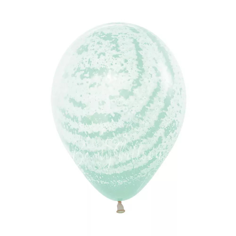 12" Helium latex Pastel Colours Graffiti marble balloons