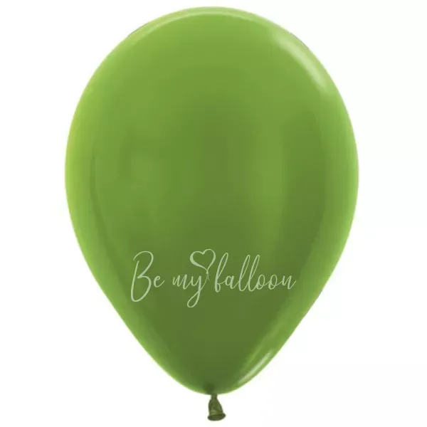 12" Helium metallic lime green 531 plain balloon