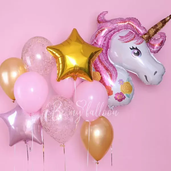 Soft Unicorn! Balloon Bouquet