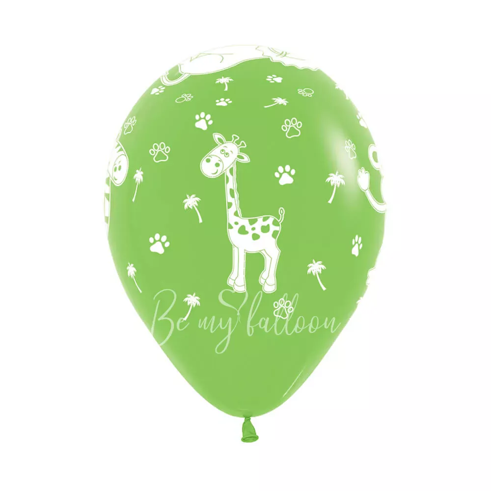 12" بالون هيليوم مطبوع حيوانات الغابة