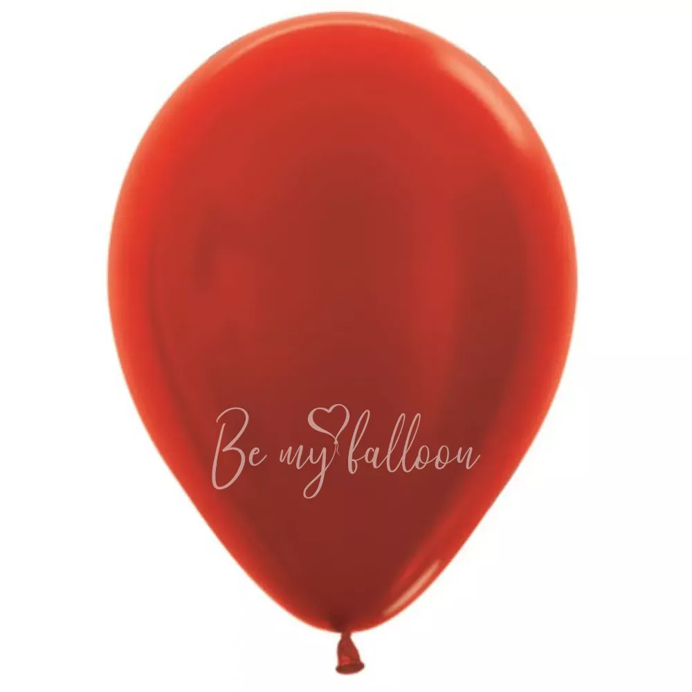 12" Helium metallic red 515 plain balloon