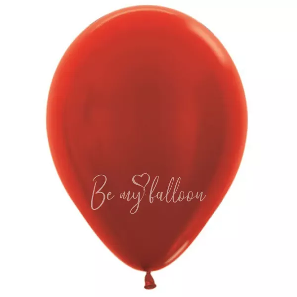 12" Helium metallic red 515 plain balloon