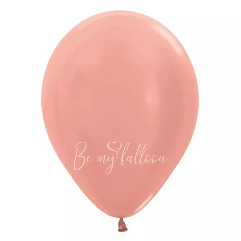 12" Helium metallic rose gold 568 plain balloon