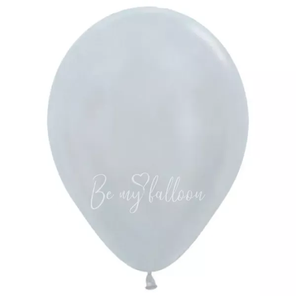 12" Helium pearl silver 481 plain balloon