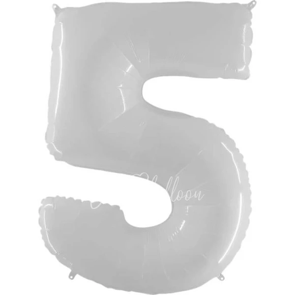40 " احباط أرقام 5 الأبيض فليكس المعادن